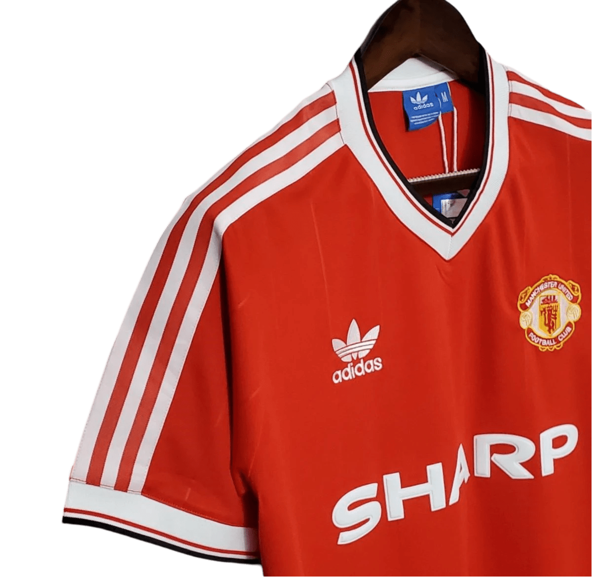 1983/1984 Manchester United SHARP Home Retro Kit - ClassicKits433 - GovintageJersey