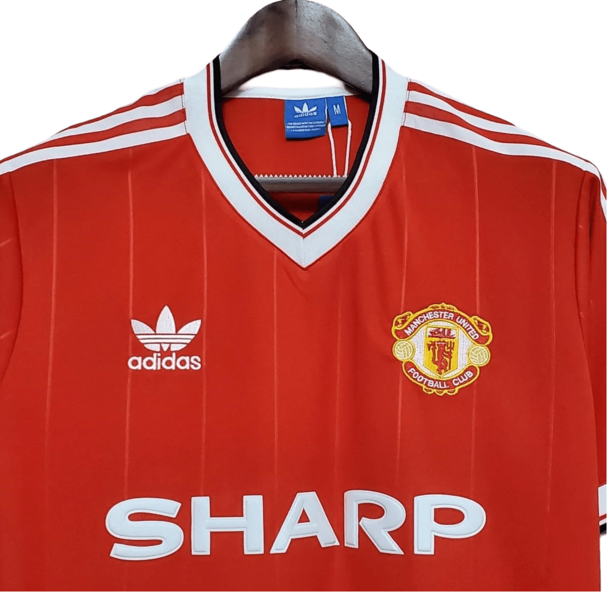 1983/1984 Manchester United SHARP Home Retro Kit - ClassicKits433 - GovintageJersey