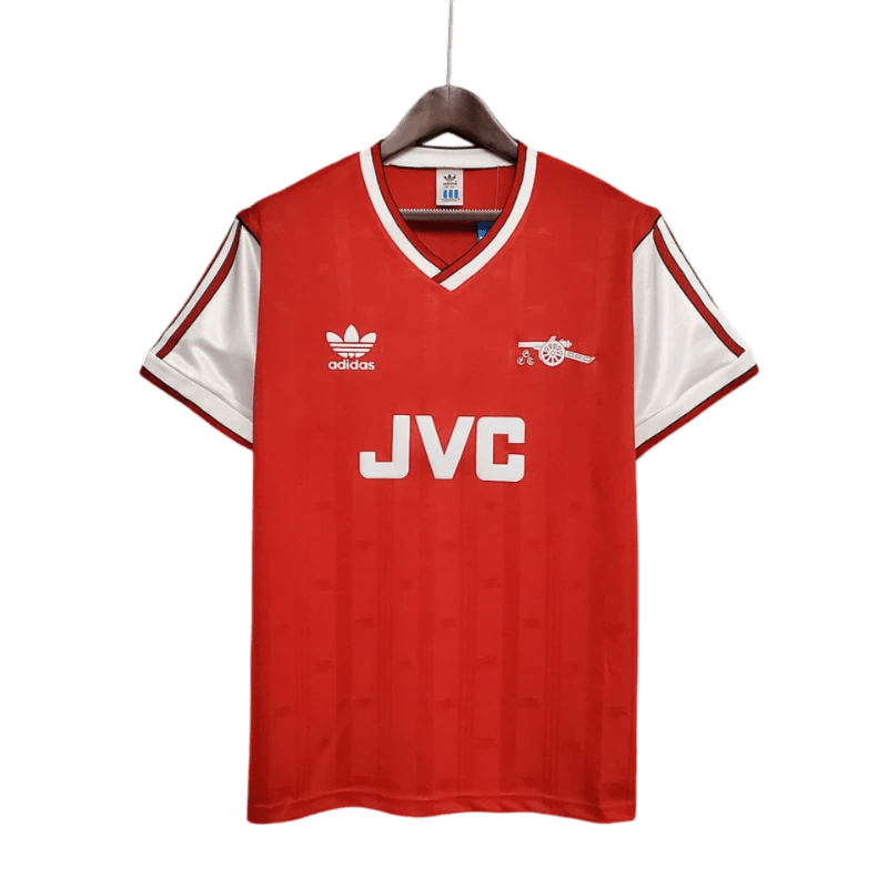 1986/1987 Arsenal Retro Jersey - Home & JVC Edition at GoVintageJersey Store