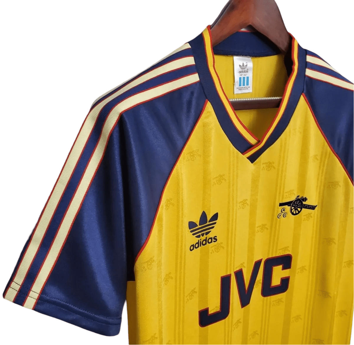 1988/1989 Arsenal Retro Jersey - Yellow Away & JVC Edition at GoVintageJersey Store