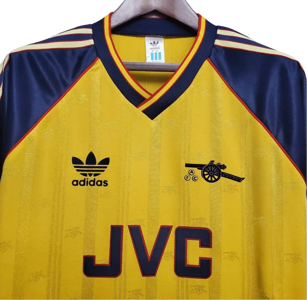 1988/1989 Arsenal Retro Jersey - Yellow Away & JVC Edition at GoVintageJersey Store