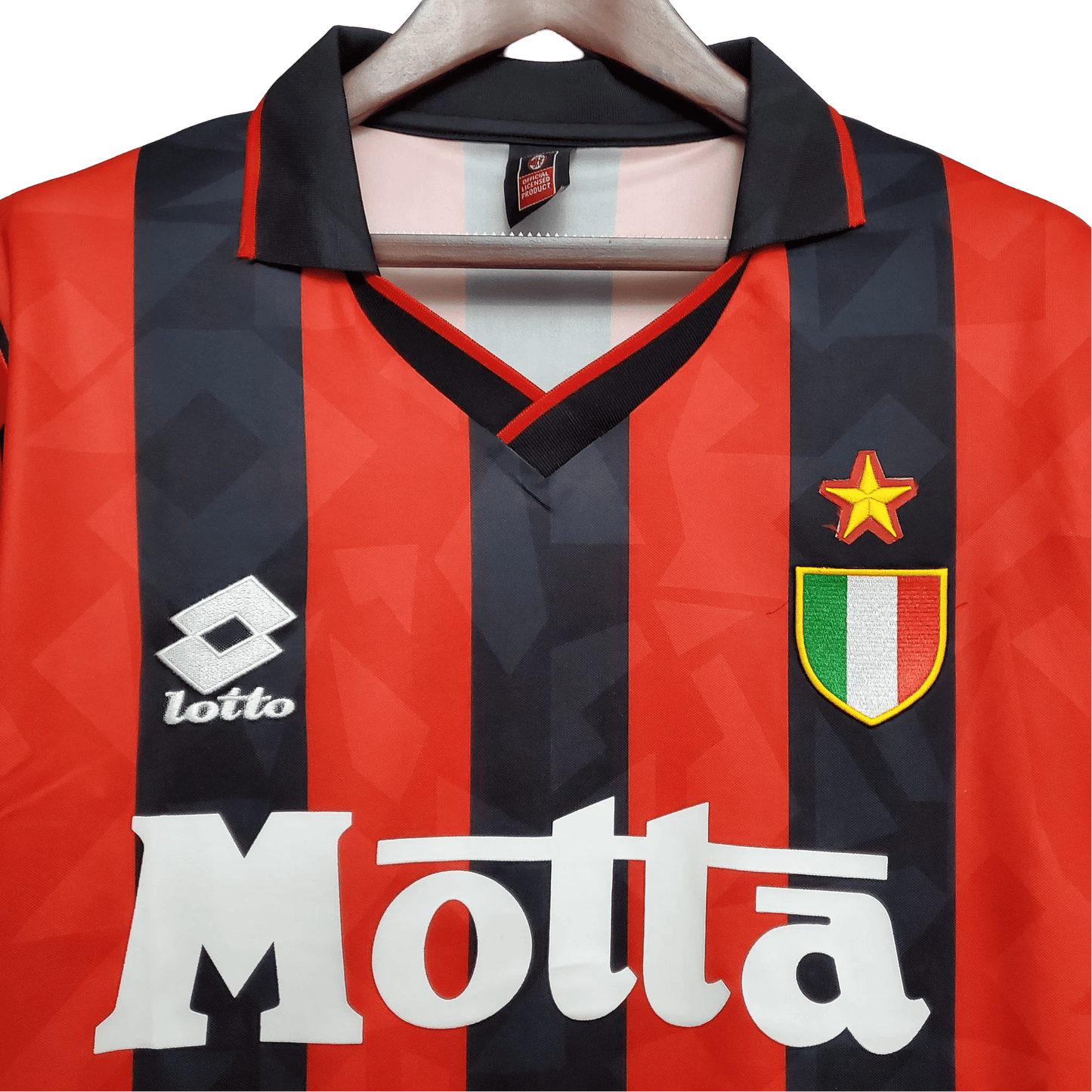 1993/1994 AC Milan Vintage Jersey - Home & MOTTA Edition at GoVintageJersey Store