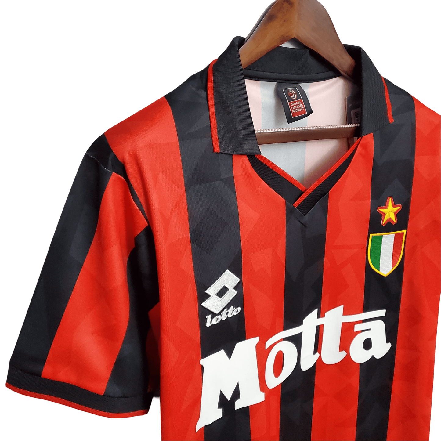 1993/1994 AC Milan Vintage Jersey - Home & MOTTA Edition at GoVintageJersey Store
