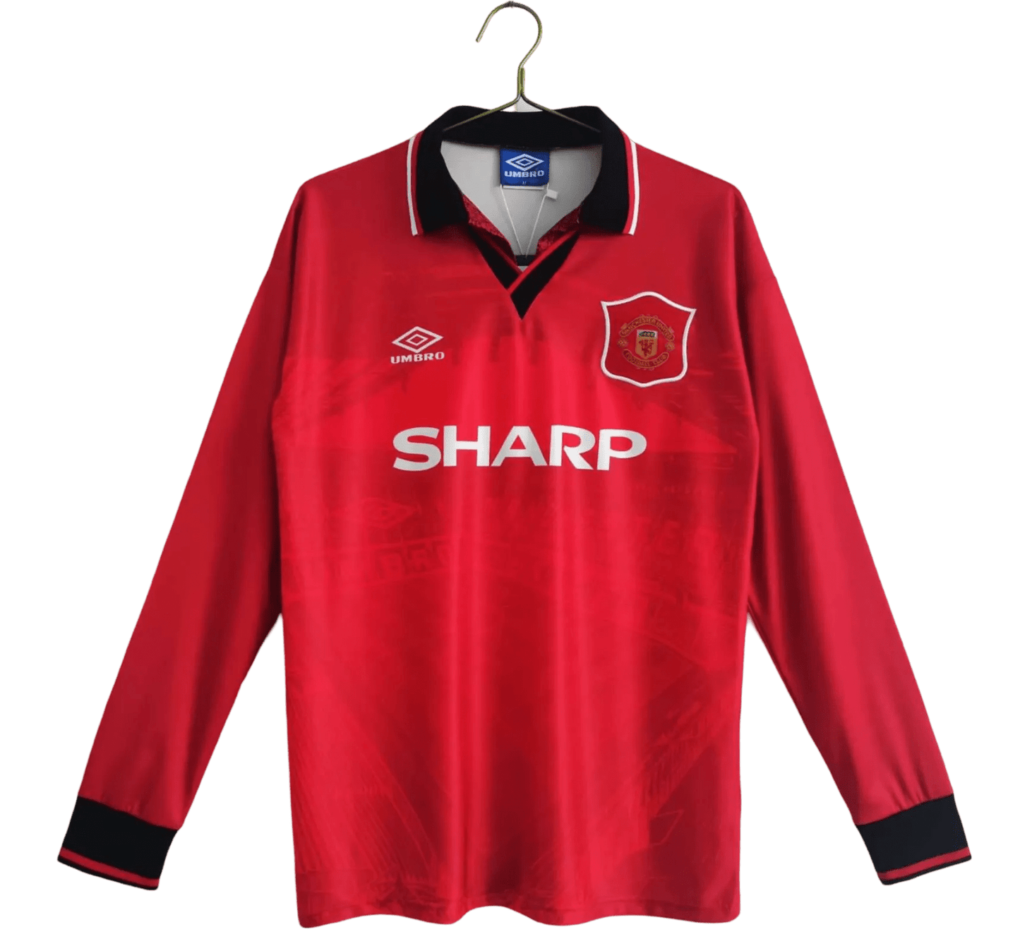 1994/1996 Manchester United SHARP - Home Retro Kit – Long Sleeve - ClassicKits433 - GovintageJersey