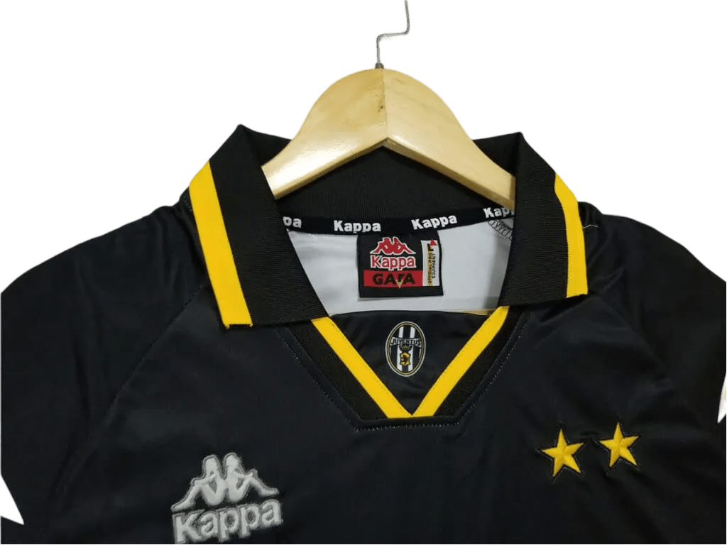 1995/1997 Juventus Retro Jersey - SONY Away Black Edition at GoVintageJersey Store