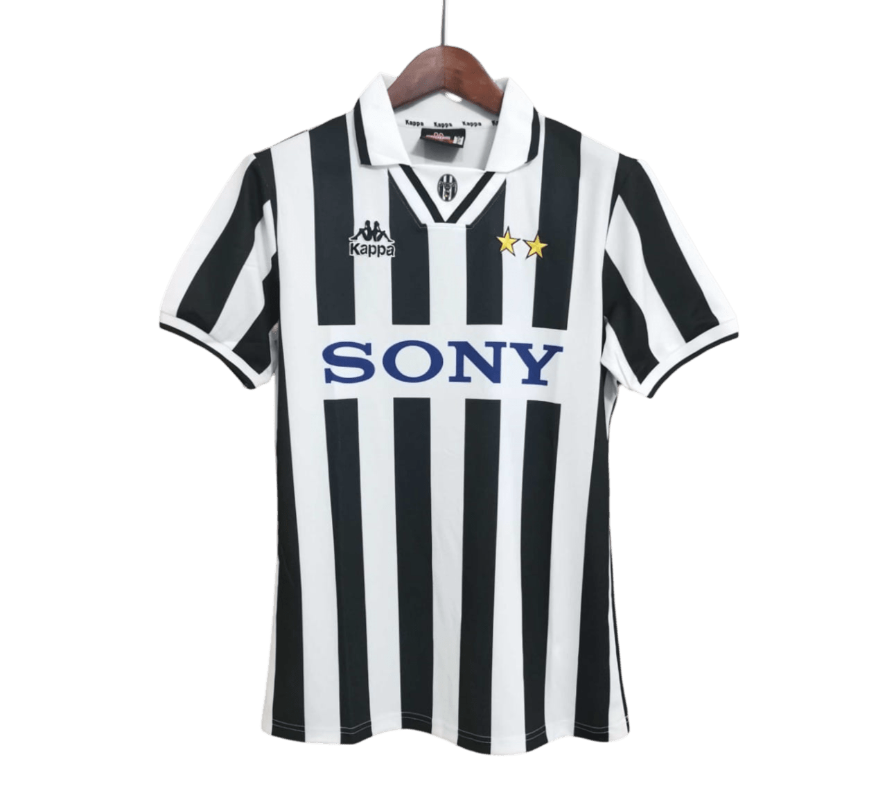 1995/1997 Juventus Retro Jersey - SONY Home Edition at GoVintageJersey Store