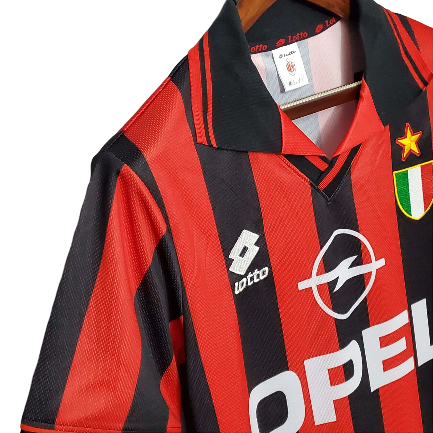 1996/1997 AC Milan Retro Kit - OPEL & Home Edition at GoVintageJersey Store