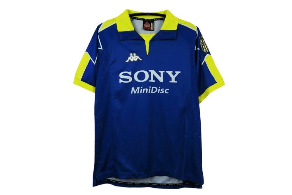 1997/1998 Juventus Retro Jersey - SONY Third Blue Edition at GoVintageJersey Store