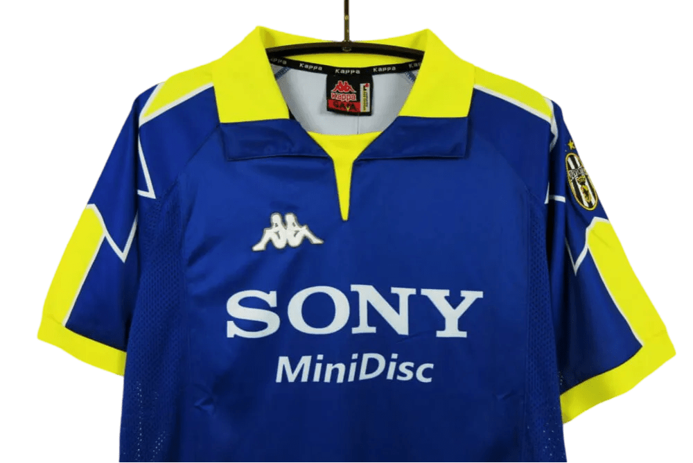 1997/1998 Juventus Retro Jersey - SONY Third Blue Edition at GoVintageJersey Store