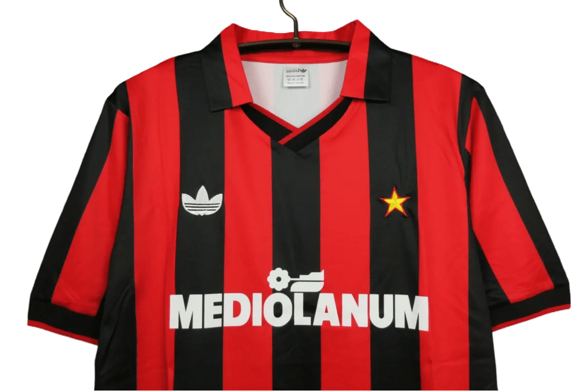 1988/1989 AC Milan Retro Jersey - Mediolanum Home Edition at GoVintageJersey Store