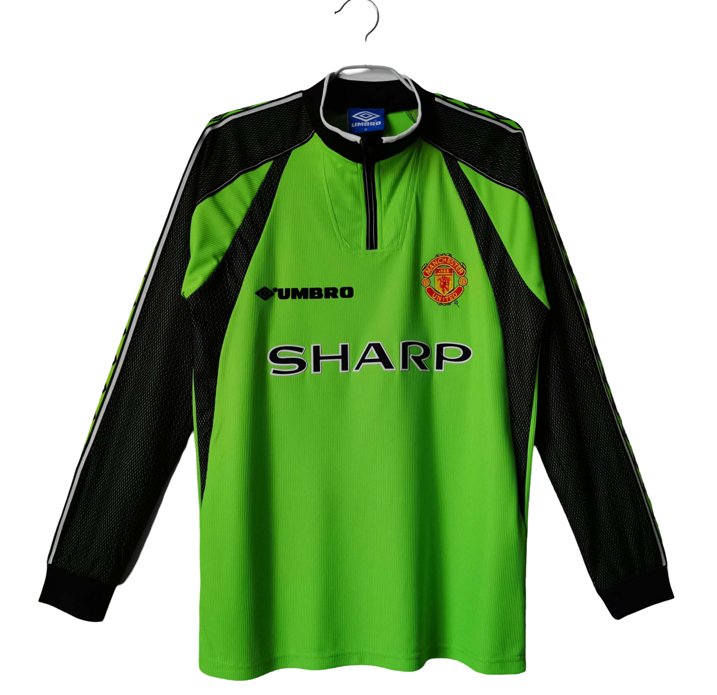 1998/1999 Manchester United SHARP Green GK Retro Kit – Long Sleeves - ClassicKits433 - GovintageJersey