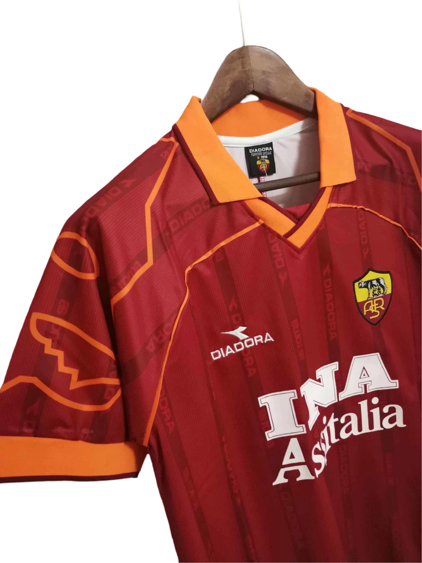 1999/2000 AS ROMA INA Assitalia DIADORA Home Retro Kit - ClassicKits433 - GovintageJersey