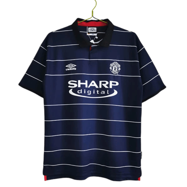 1999/2000 Manchester United SHARP Digital - Blue Away Retro Kit - ClassicKits433 - GovintageJersey