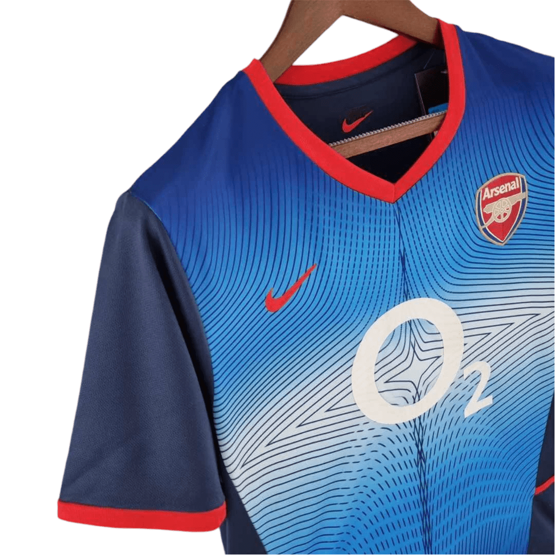 2002/2004 Arsenal Sponsor O2 Blue Away Retro Kit - ClassicKits433 - GovintageJersey
