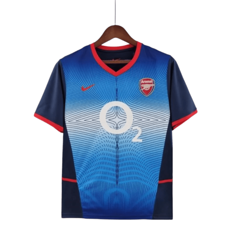 2002/2004 Arsenal Sponsor O2 Blue Away Retro Kit - ClassicKits433 - GovintageJersey