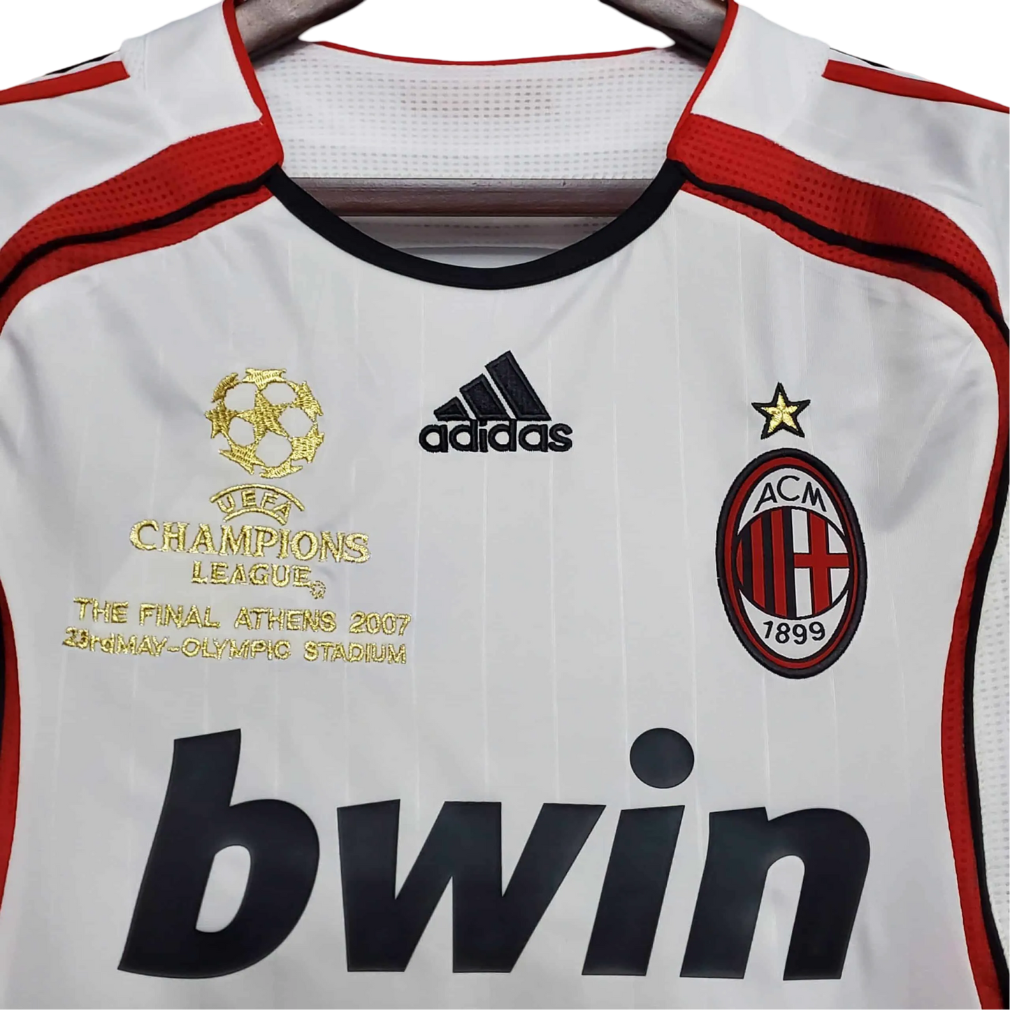 2006/2007 AC Milan Retro Jersey - Bwin Away White Edition at GoVintageJersey