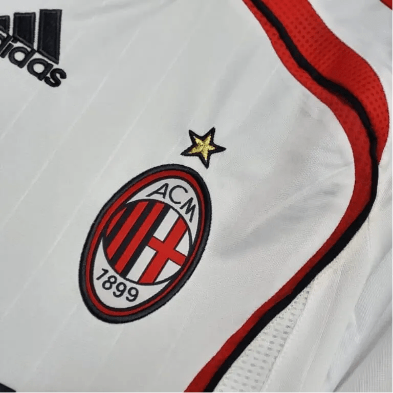 2006/2007 AC Milan Retro Jersey - Bwin Away White Edition at GoVintageJersey