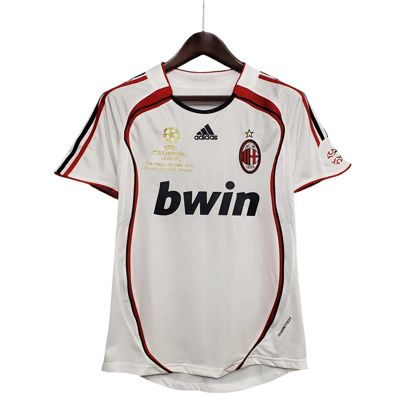 2006/2007 AC Milan Retro Jersey - Bwin Away White Edition at GoVintageJersey