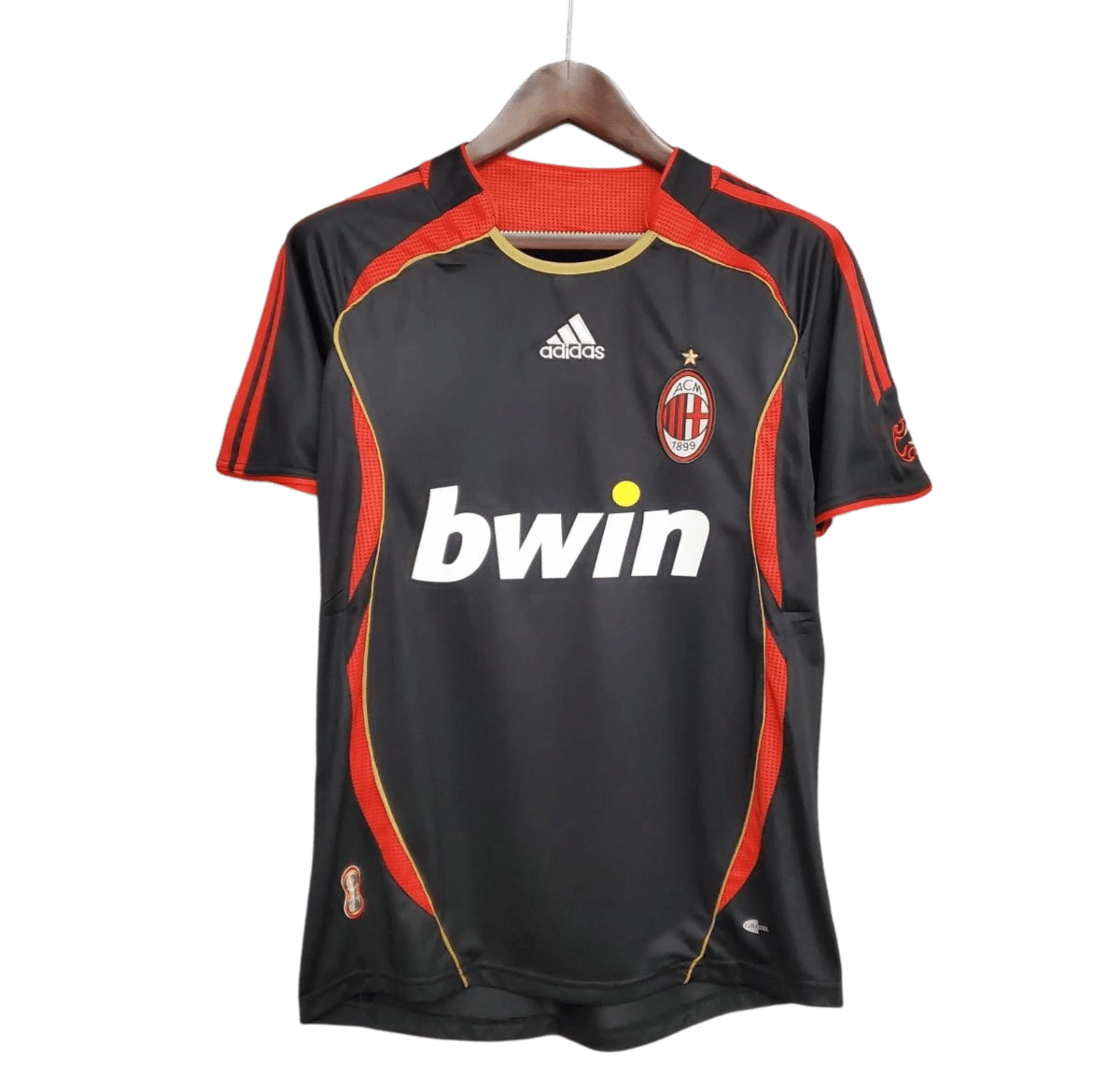2006/2007 AC Milan Retro Jersey - Bwin Black Third Kit at GoVintageJersey Store