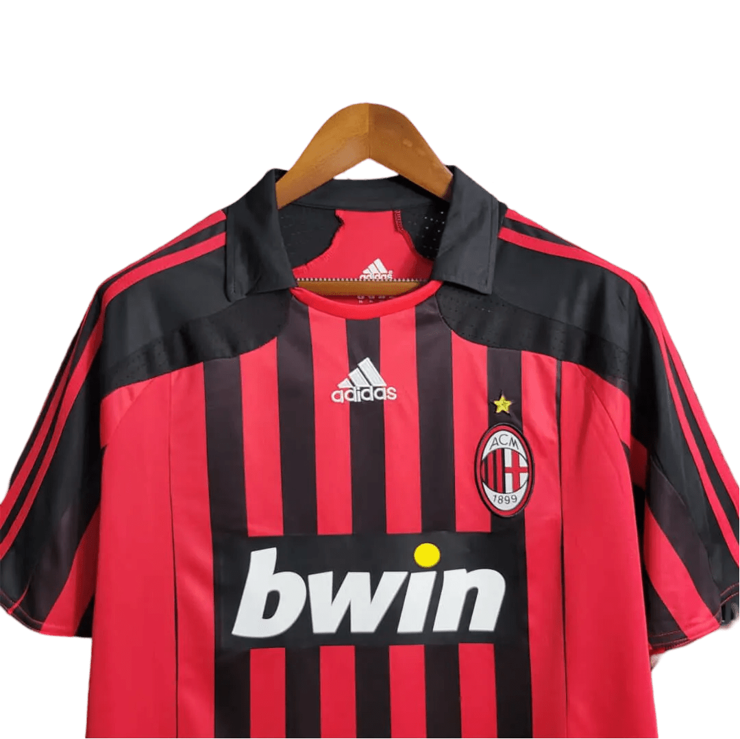 2007/2008 AC Milan Retro Kit - Bwin Home Edition at GoVintageJersey Store