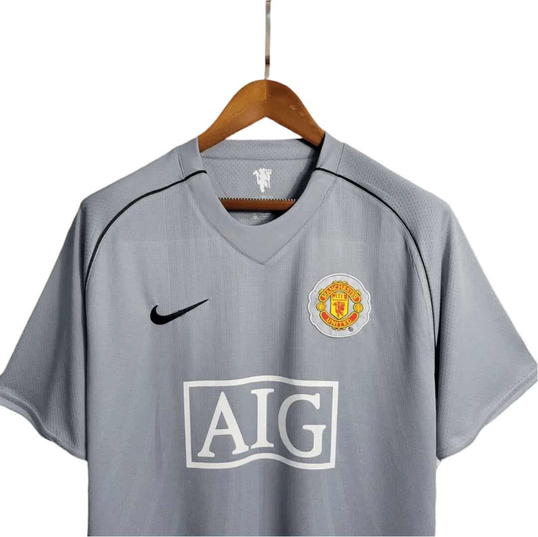 2007/2008 Manchester United AIG - Home Gray goalkeeper Retro Kit - ClassicKits433 - GovintageJersey