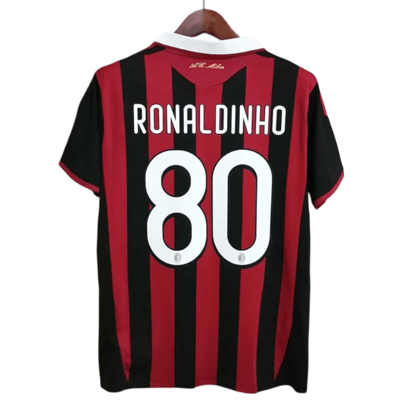 2009/2010 AC Milan Retro Jersey - Ronaldinho Bwin Home Edition at GoVintageJersey Store
