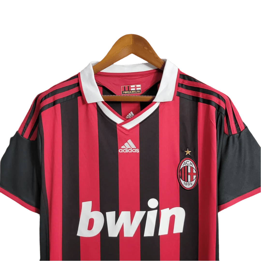 2009/2010 AC Milan Retro Jersey - Bwin Home Edition at GoVintageJersey Store
