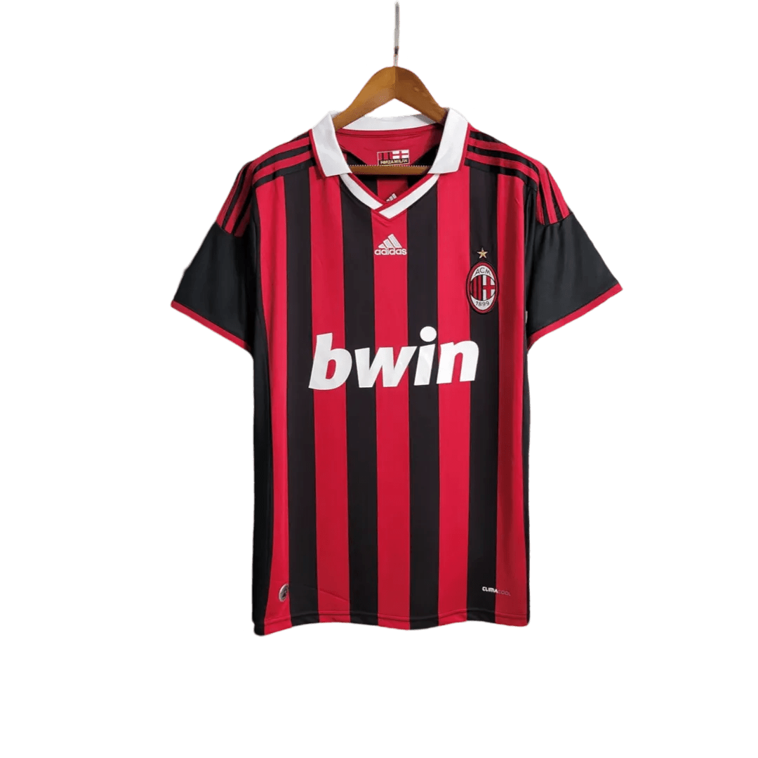 2009/2010 AC Milan Retro Jersey - Bwin Home Edition at GoVintageJersey Store