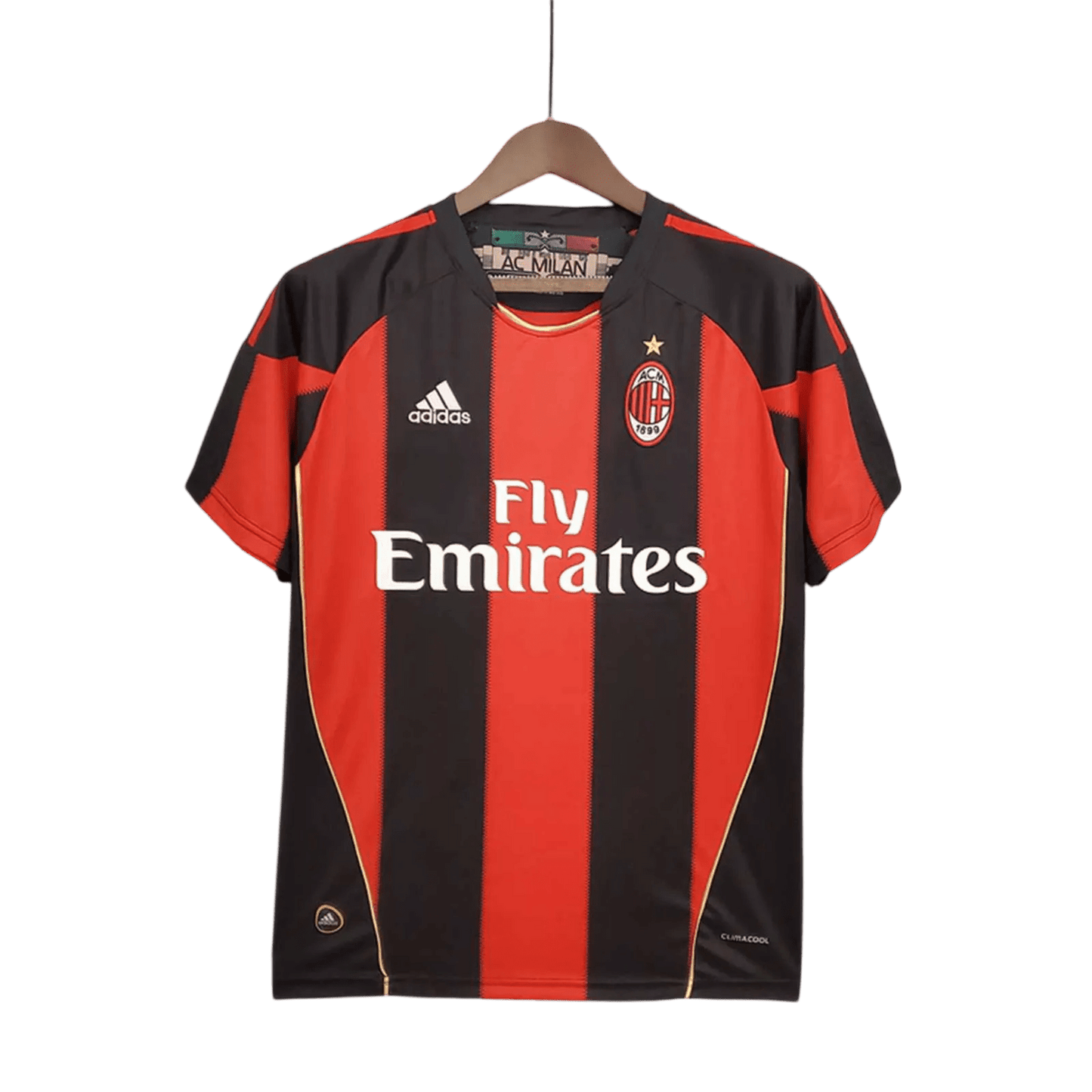 2010/2011 AC Milan Retro Jersey - Fly Emirates Home Edition at GoVintageJersey Store