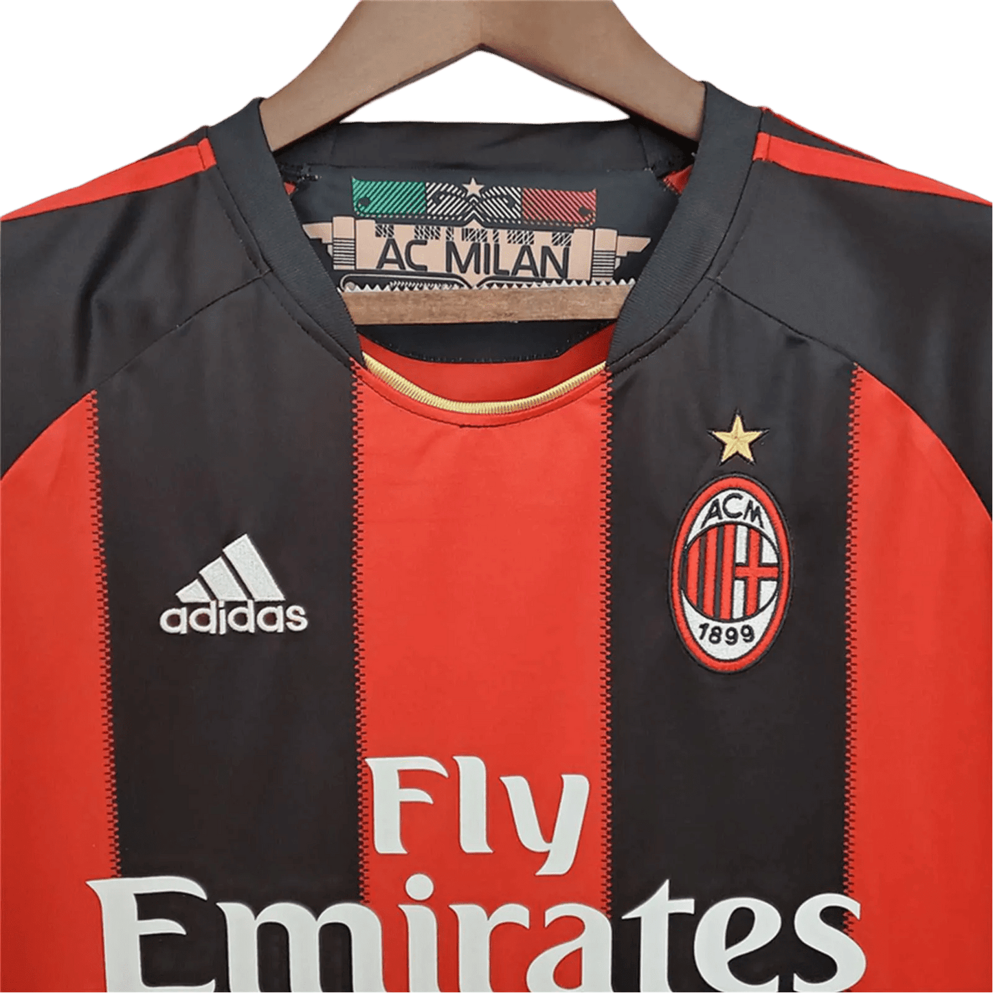2010/2011 AC Milan Retro Jersey - Fly Emirates Home Edition at GoVintageJersey Store