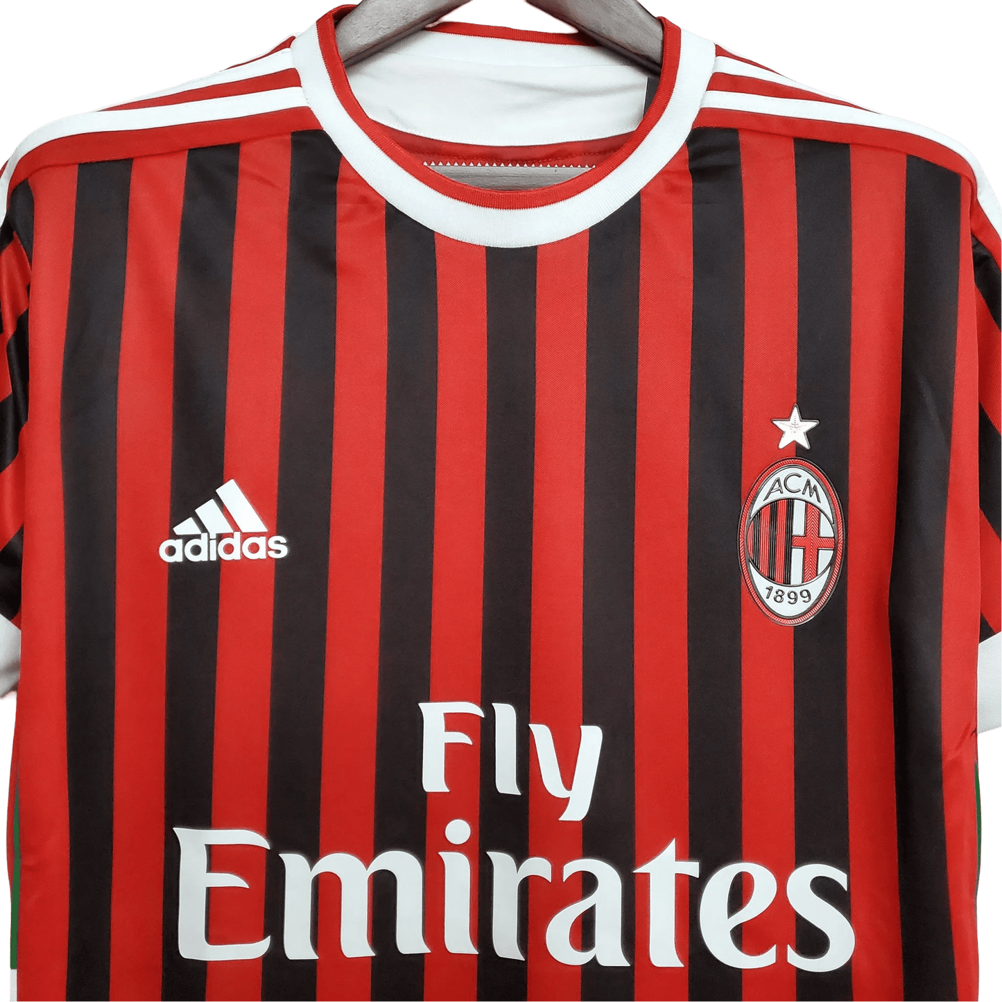 2011/2012 AC Milan Retro Jersey - Fly Emirates Home Edition at GoVintageJersey Store