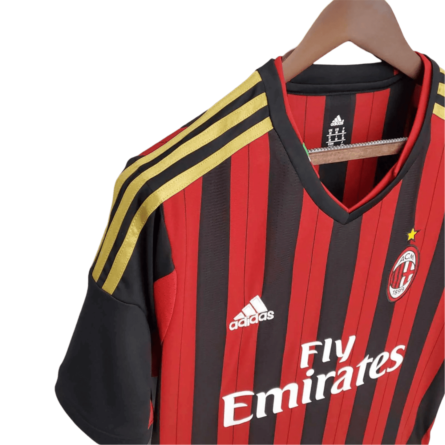 2013/2014 AC Milan Retro Football Shirt - Fly Emirates Home Edition at GoVintageJersey Store