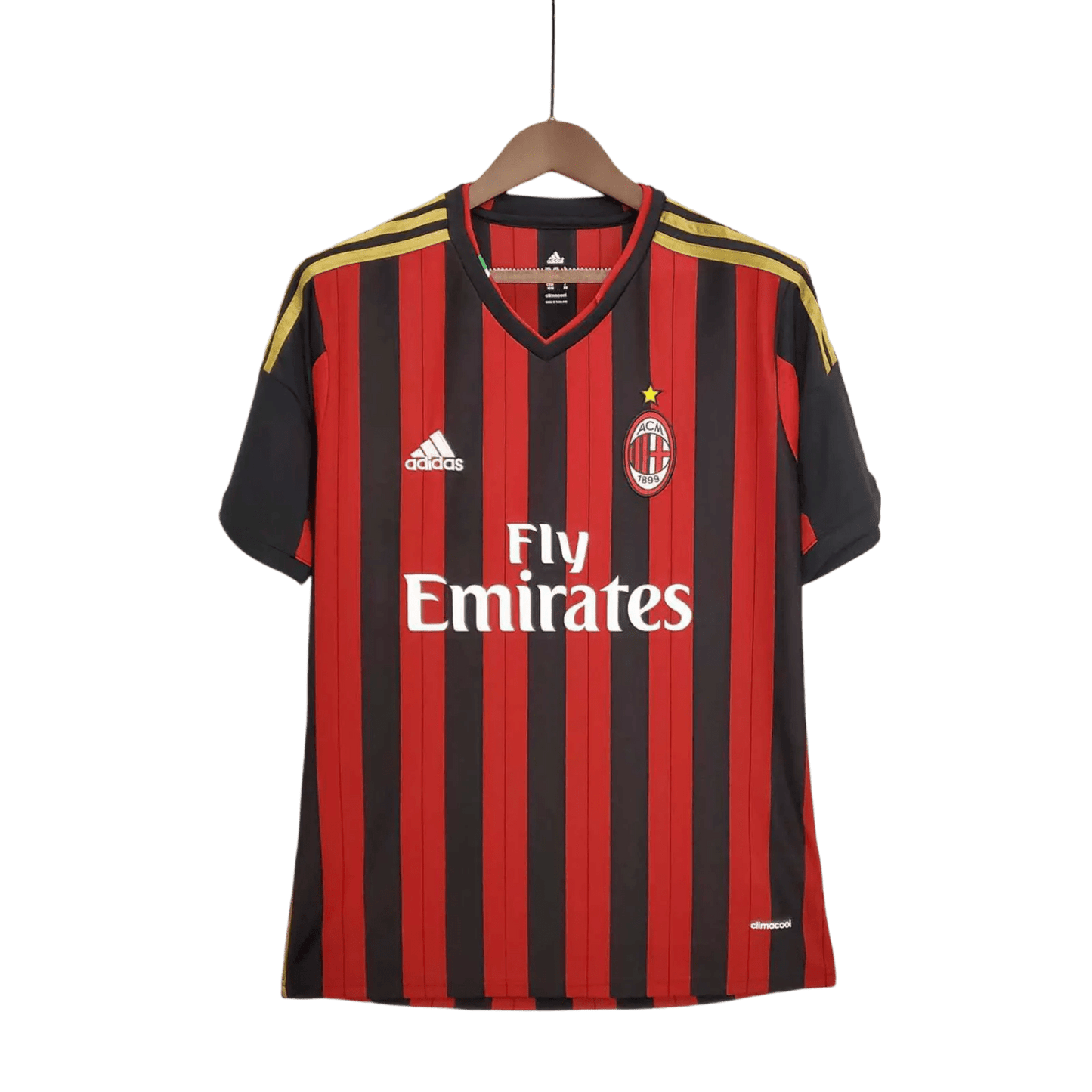 2013/2014 AC Milan Retro Football Shirt - Fly Emirates Home Edition at GoVintageJersey Store