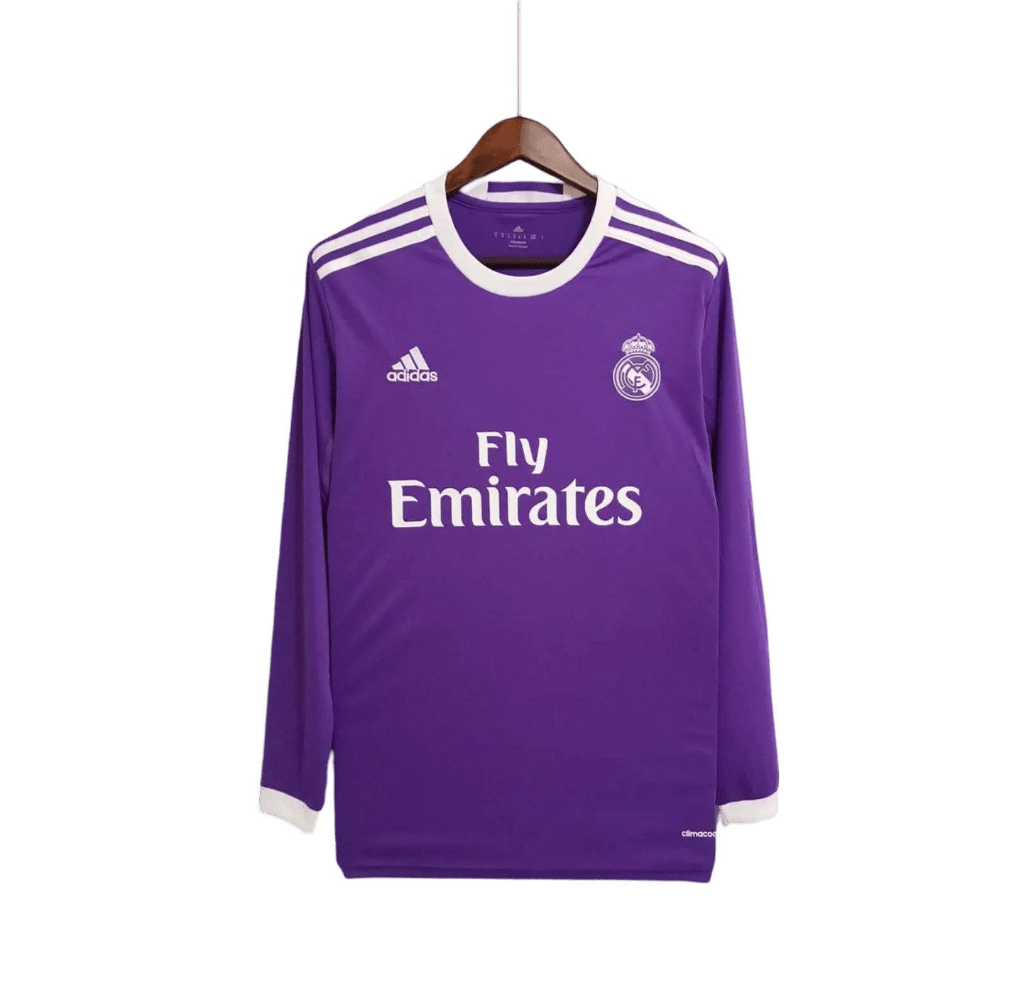 2016/2017 Real Madrid Fly Emirates - Away Purple Retro Kit - long sleeves - GovintageJersey