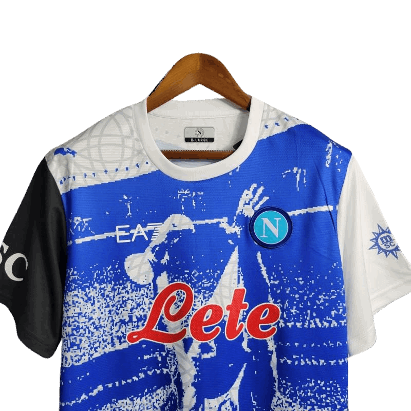 2023/2024 Napoli Maradona Blue Lete Jersey - Special Edition - GovintageJersey