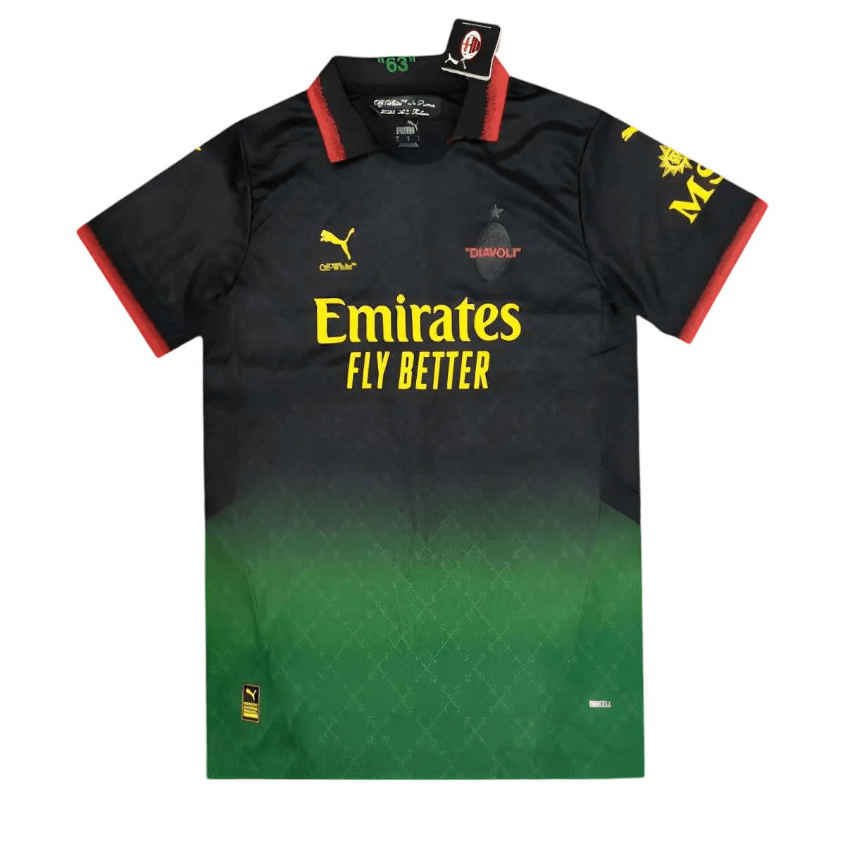 2024/2025 AC Milan x OFFWHITE Black Jersey - Limited Edition - GovintageJersey