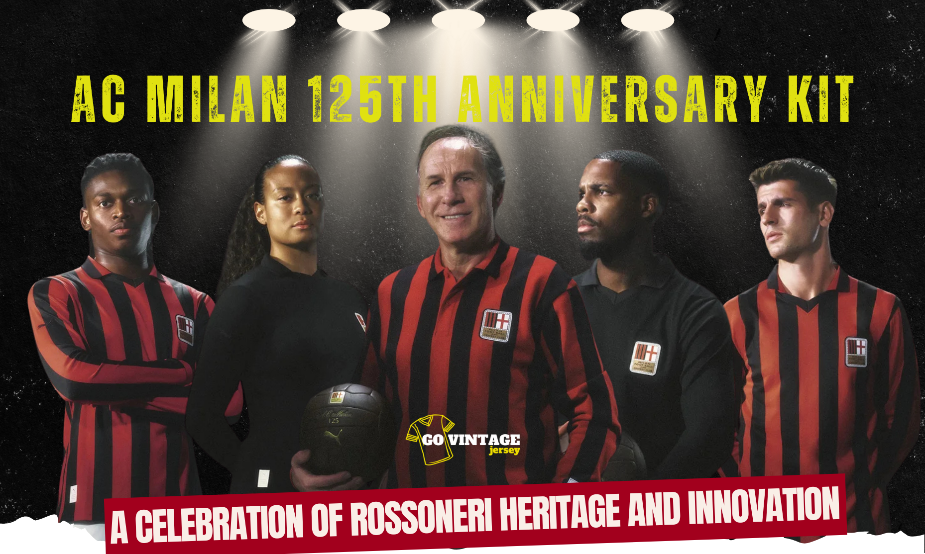125th AC Milan Anniversary Jersey - Retro & Vintage Football jerseys at GoVintage Jersey