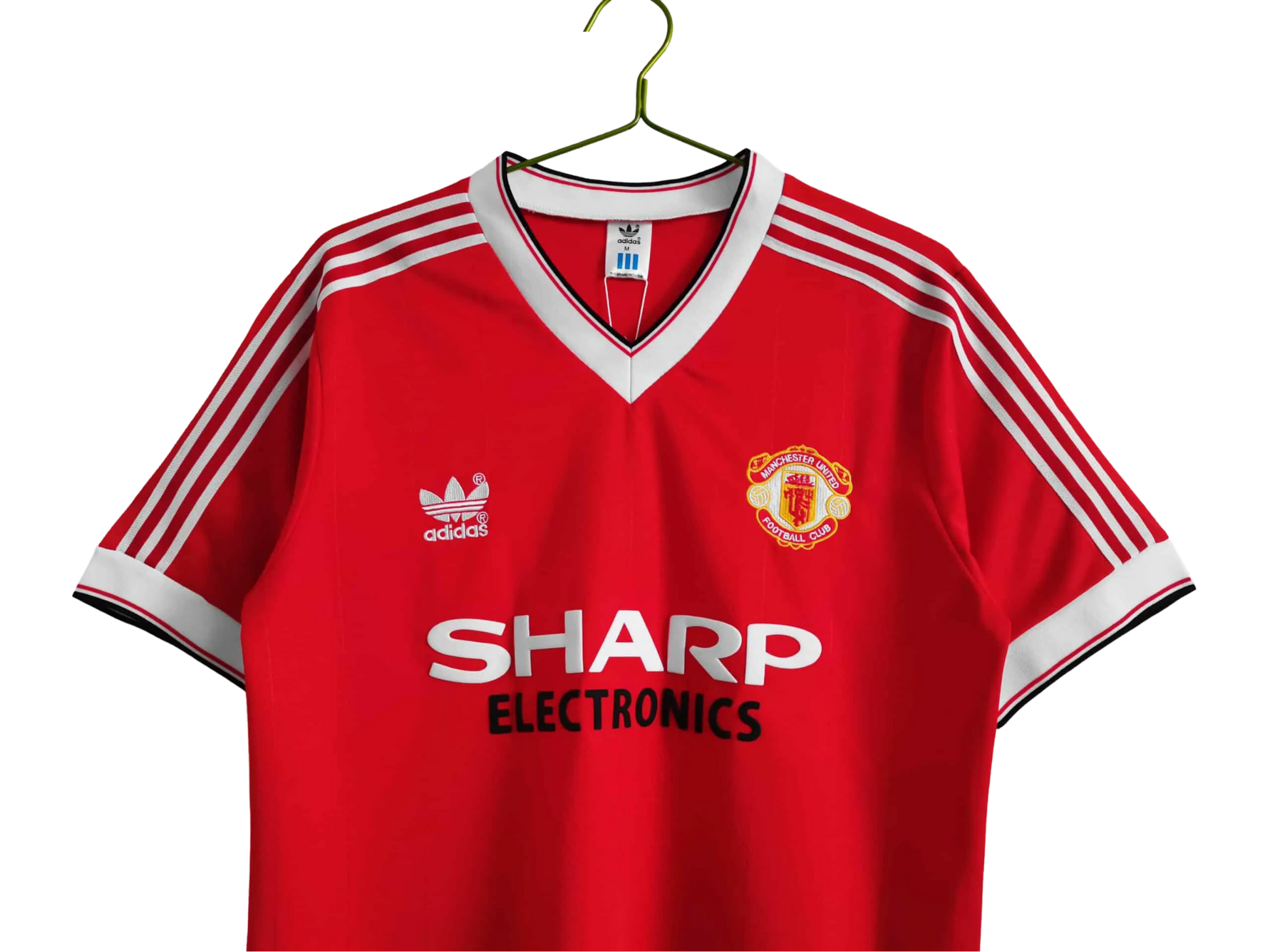 1983 Manchester United SHARP ELECTRONICS - Home Retro Kit – Short Sleeves - ClassicKits433 - GovintageJersey