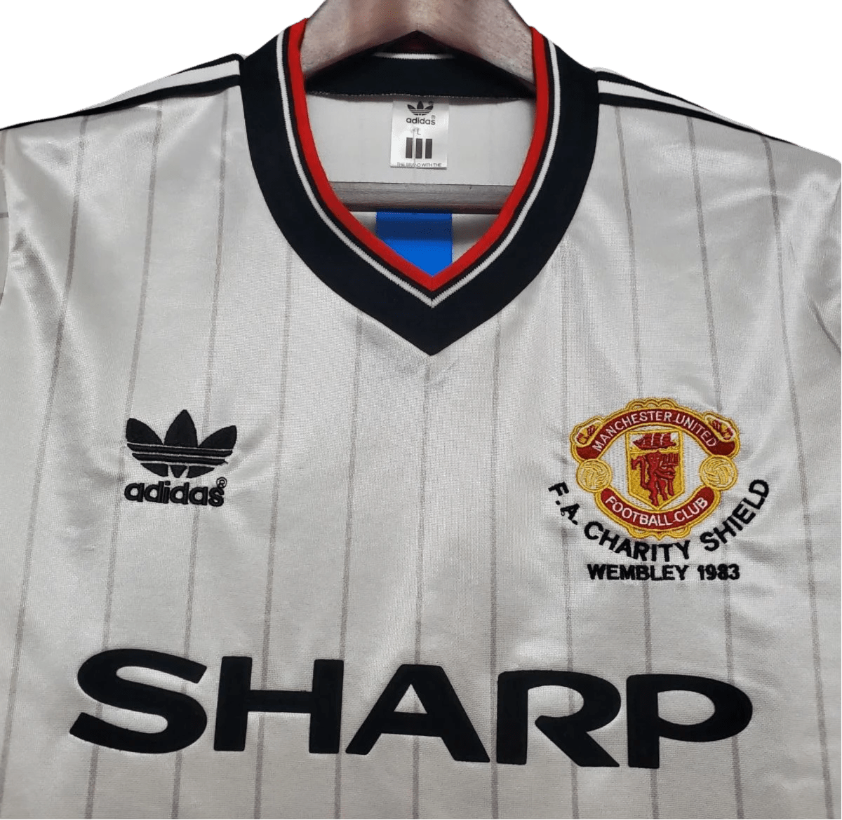 1983/1984 Manchester United SHARP - FA Charity Shield - Away Retro Kit - ClassicKits433 - GovintageJersey