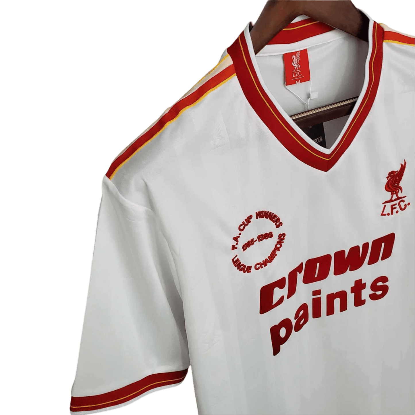 1985/1986 Liverpool Crown Paints - White Away Retro Kit - ClassicKits433 - GovintageJersey