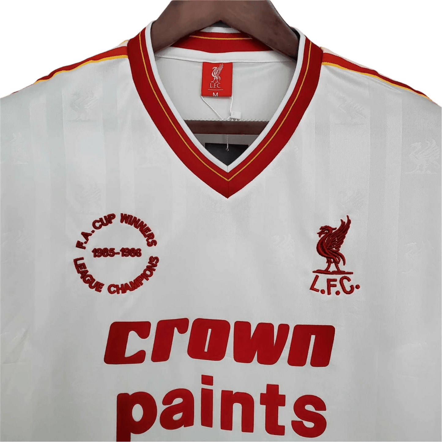 1985/1986 Liverpool Crown Paints - White Away Retro Kit - ClassicKits433 - GovintageJersey