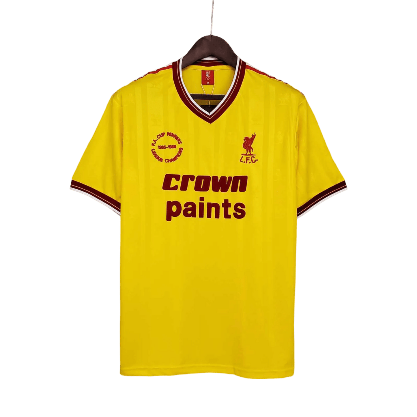 1985/1986 Liverpool Crown Paints - Yellow Third Retro Kit - ClassicKits433 - GovintageJersey