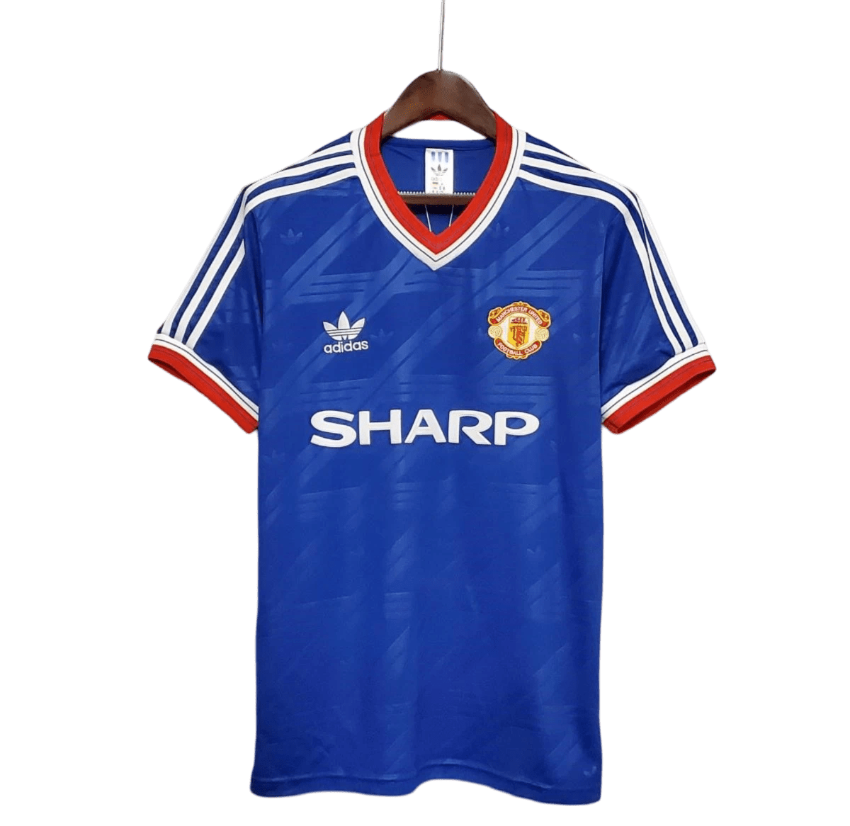 1986/1988 Manchester United SHARP - Blue Third Retro Kit - ClassicKits433 - GovintageJersey