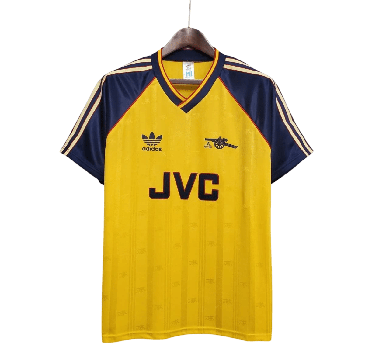 1988/1989 Arsenal Retro Jersey - Yellow Away & JVC Edition at GoVintageJersey Store