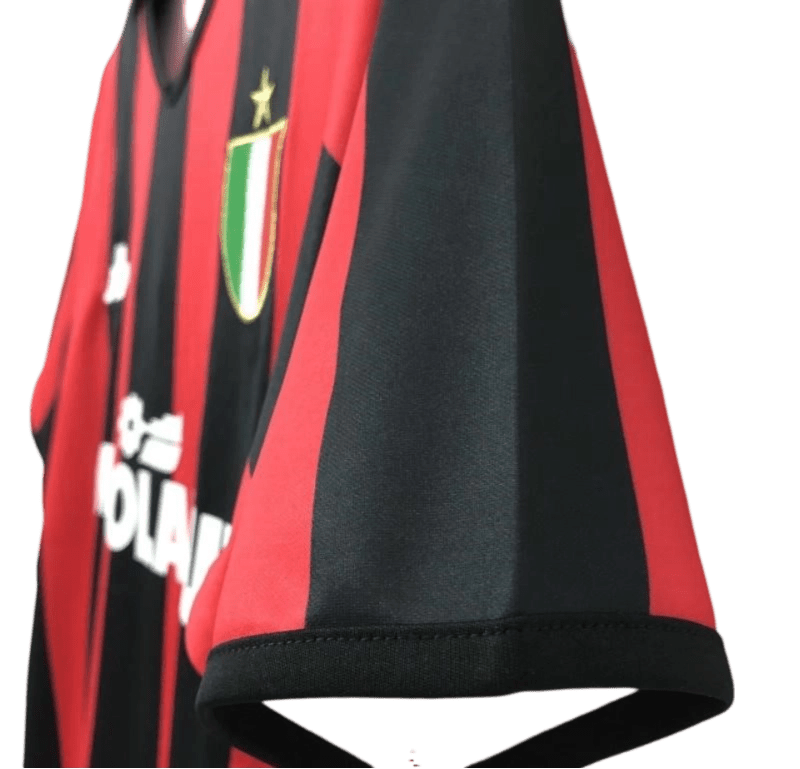 1988/1990 AC Milan Retro Jersey - Home & MEDIOLANUM Edition at GoVintageJersey