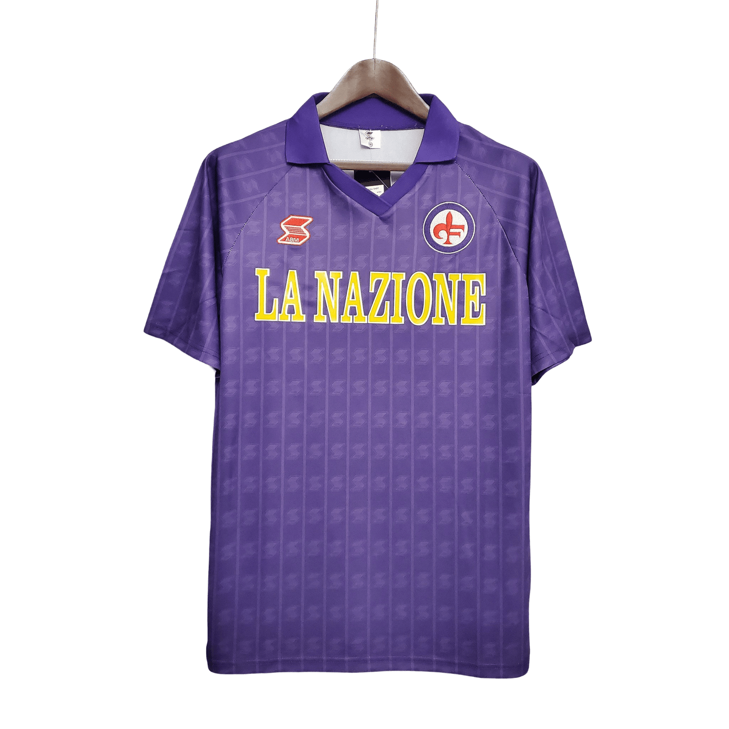 1989/1990 Fiorentina Florence LA NAZIONE Home Retro Kit - ClassicKits433 - GovintageJersey