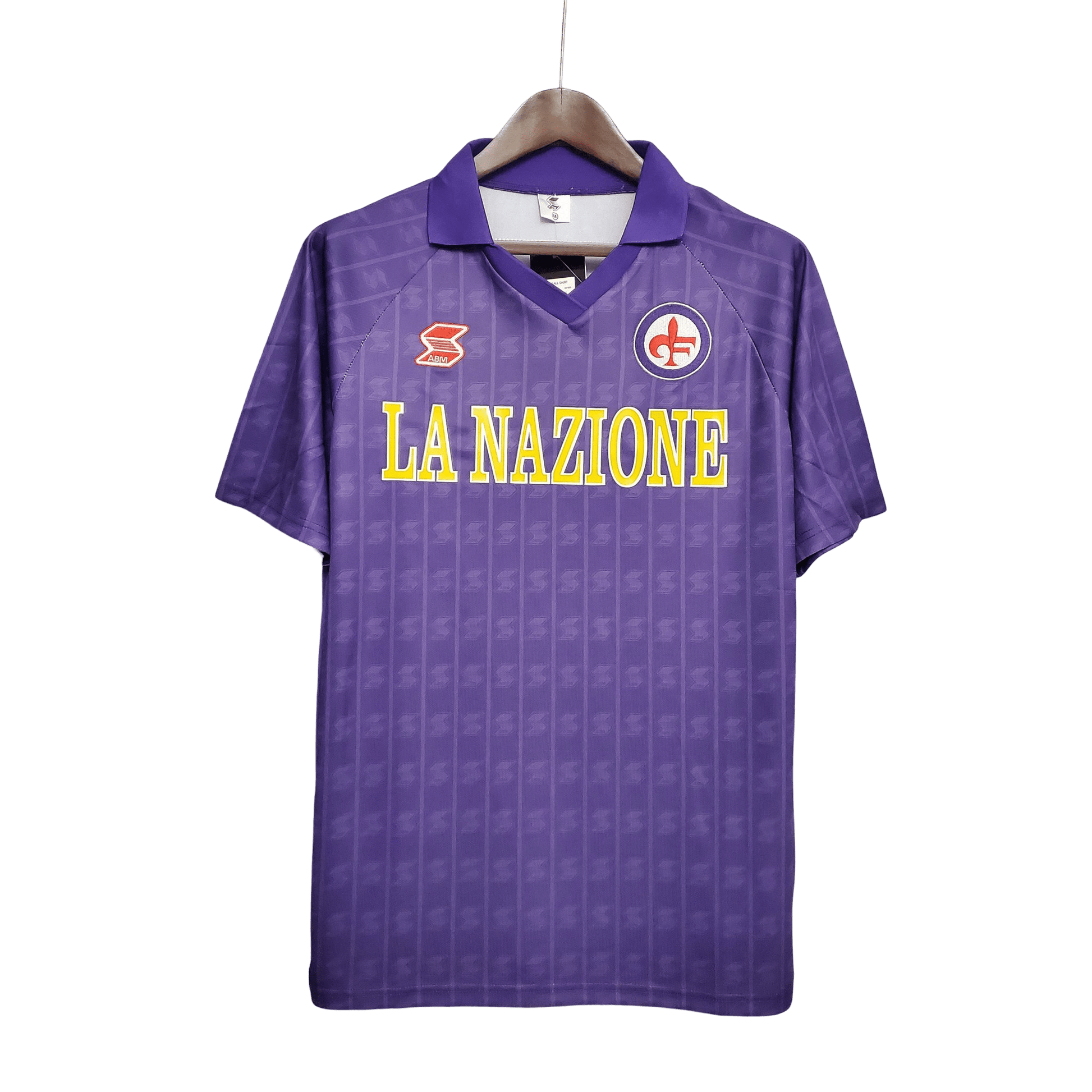 1989/1990 Fiorentina Florence LA NAZIONE Home Retro Kit - ClassicKits433 - GovintageJersey