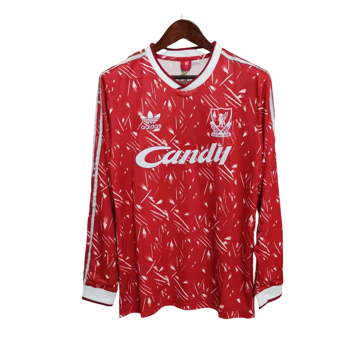 1989/1990 LiverpooI Candy Home Red Retro Kit – Long sleeve - ClassicKits433 - GovintageJersey