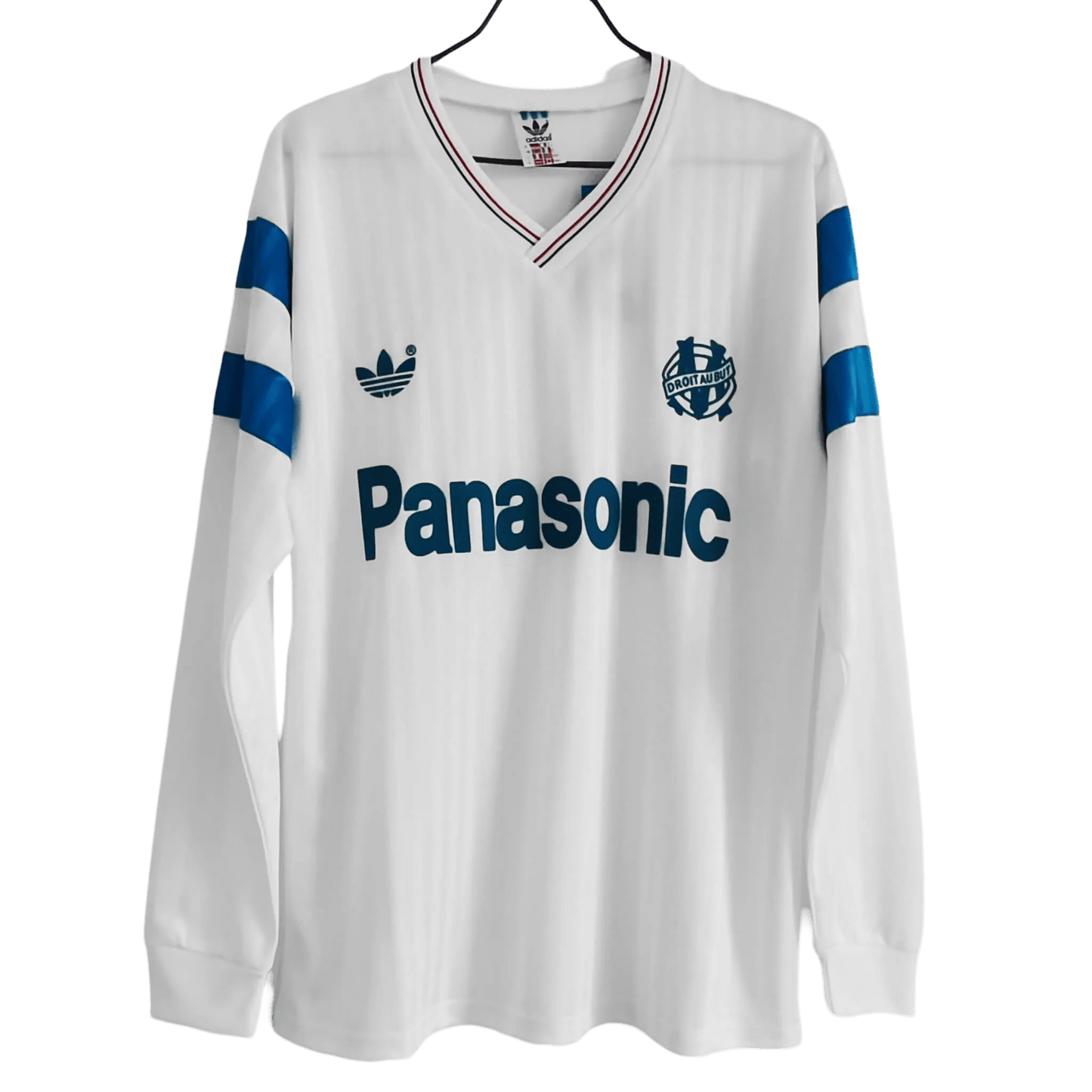 1990 Olympique de Marseille Panasonic - Home Retro Kit – Long Sleeves - GovintageJersey