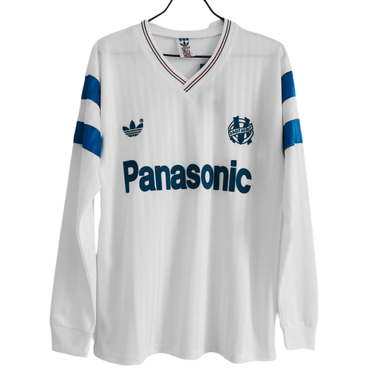 1990 Olympique de Marseille Panasonic - Home Retro Kit – Long Sleeves - GovintageJersey